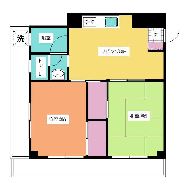 板橋区赤塚のマンションの間取り