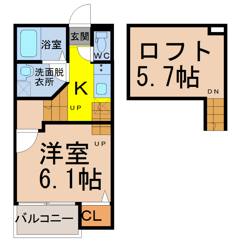 【Creo Baker庄内通の間取り】