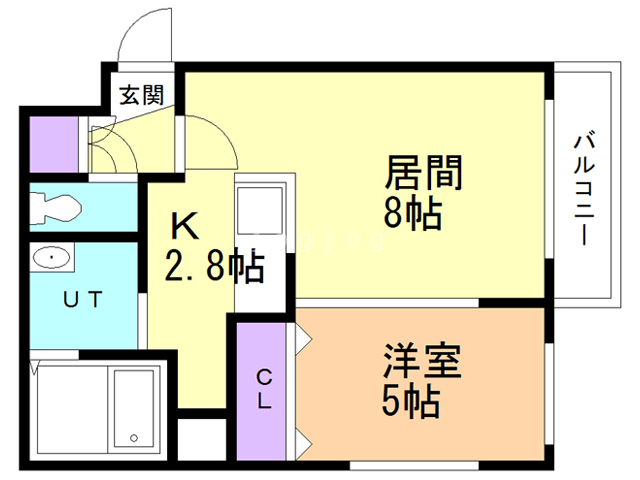 札幌市北区北三十六条西のマンションの間取り