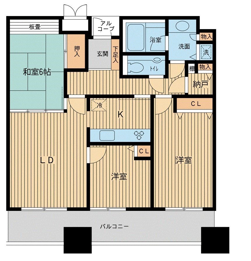 墨田区堤通のマンションの間取り