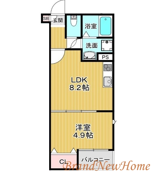 堺市堺区中田出井町のアパートの間取り