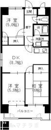 名古屋市中区平和のマンションの間取り