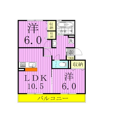 プリモ西白井Ｄ棟の間取り