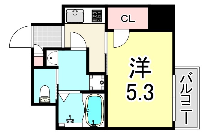 尼崎市昭和南通のマンションの間取り