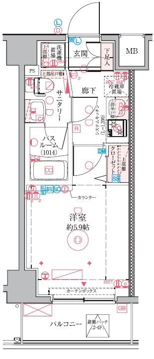 葛飾区四つ木のマンションの間取り