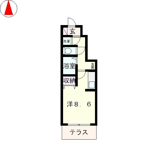 近江八幡市中村町のアパートの間取り