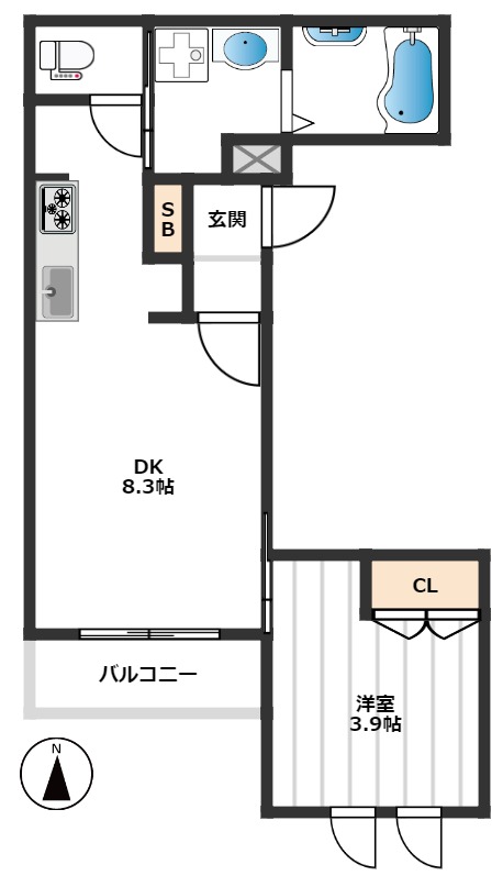 (仮称)大山東町メゾンの間取り