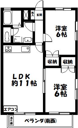 サンステージ糀屋５番館の間取り