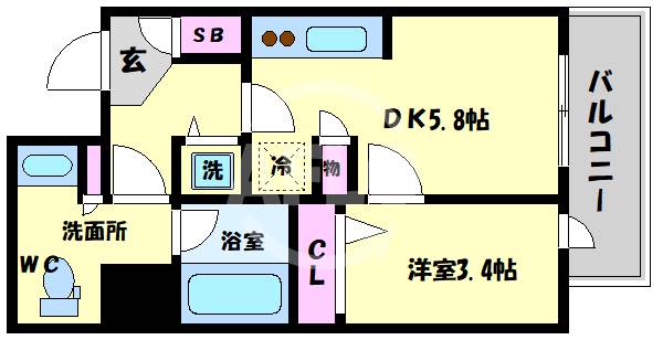 PHOENIX北堀江の間取り