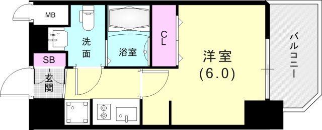 ＪＲ東海道本線 神戸駅 徒歩9分 13階建 築10年の間取り写真
