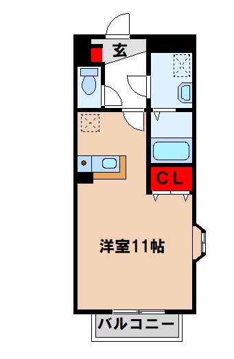 太宰府市大佐野のアパートの間取り