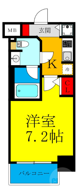 大阪市東淀川区大道南のマンションの間取り