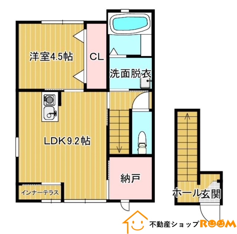 みやま市瀬高町上庄のアパートの間取り