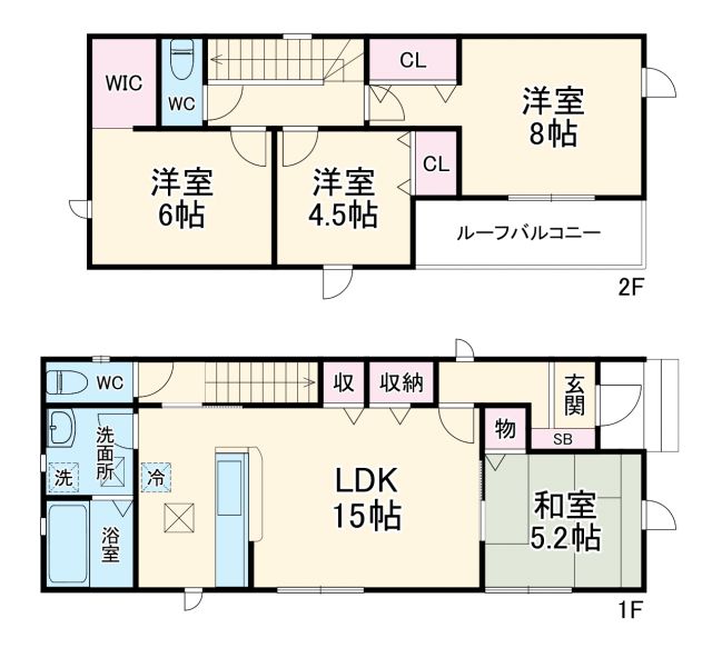 一宮市西五城23-1期　2号棟の間取り