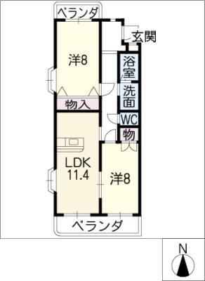 グレイス・Ａの間取り