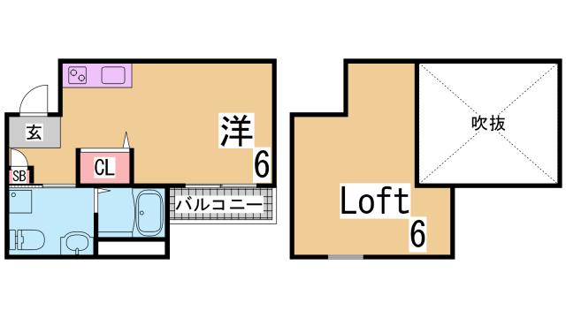 【神戸市長田区長田天神町のアパートの間取り】