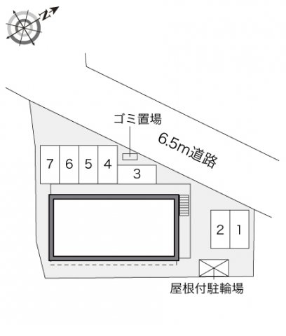 【レオパレスサン　メイワの駐車場】