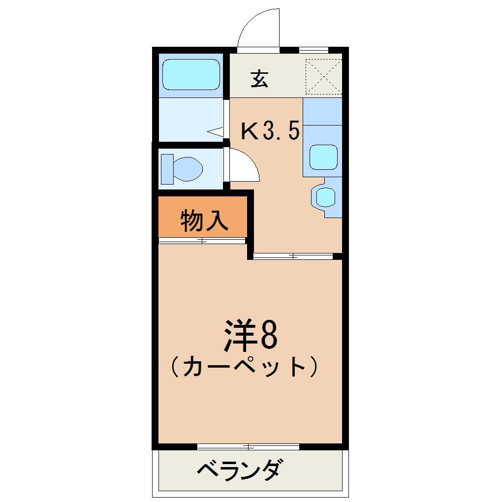 福並ハイツＡの間取り