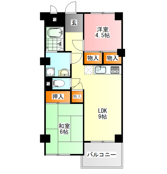 日野市日野本町のマンションの間取り