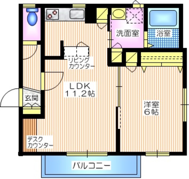 横浜市保土ケ谷区西谷のマンションの間取り