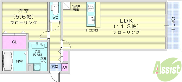 オリエント荒井西の間取り