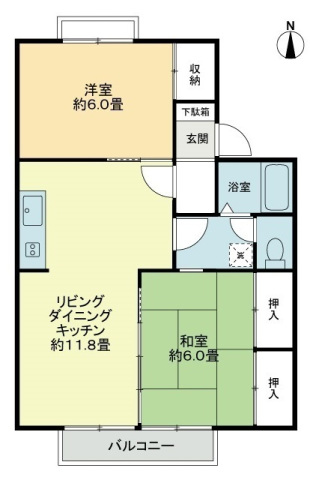 【フォブールアベリアＢの間取り】