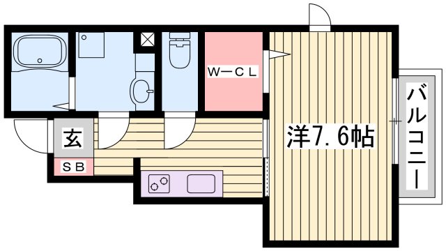 セジュール狭間B棟の間取り