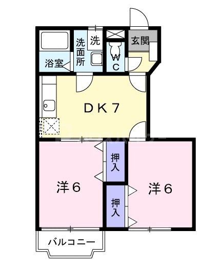 柏市逆井のアパートの間取り