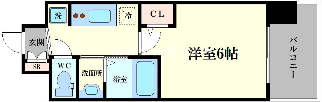 エステムコート大阪WESTIIの間取り