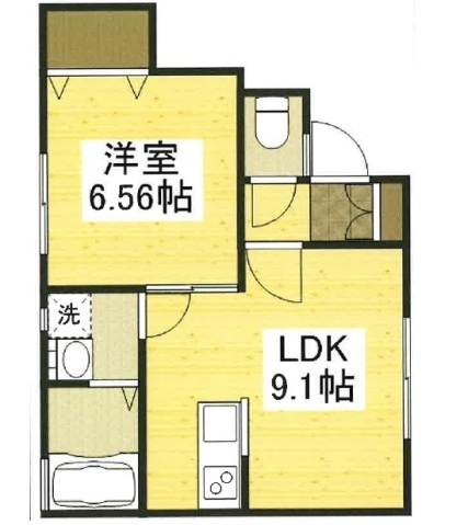 浅口市鴨方町六条院中のアパートの間取り