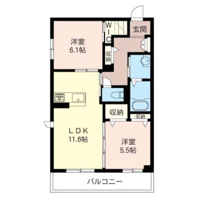 厚木市栄町のマンションの間取り