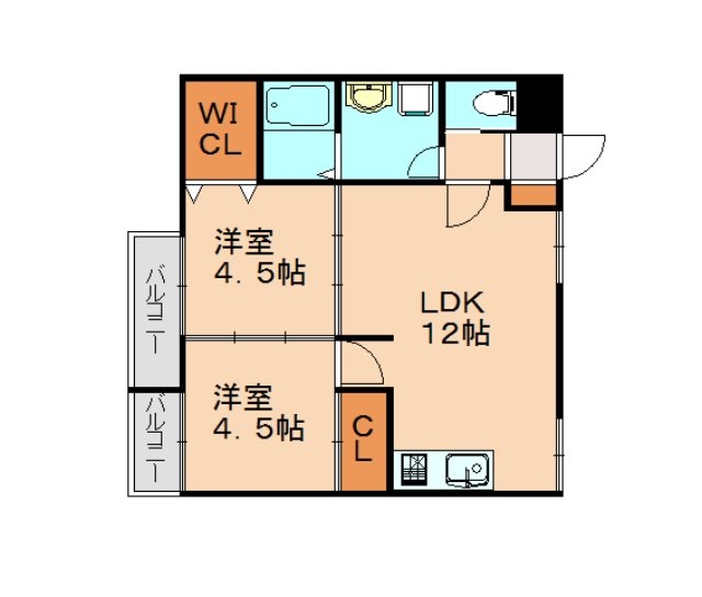 糟屋郡志免町志免中央のマンションの間取り