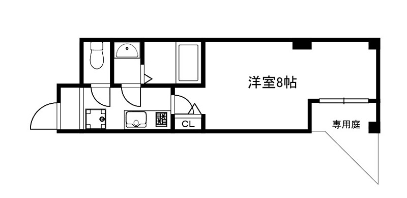 京都市上京区五番町のマンションの間取り