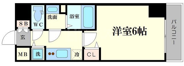 プレサンス江戸堀の間取り