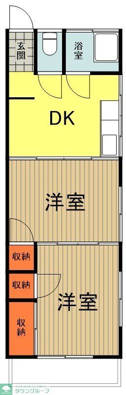 八王子市暁町のアパートの間取り