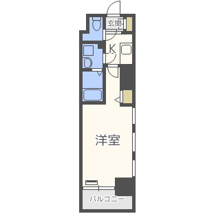 福岡市中央区大名のマンションの間取り