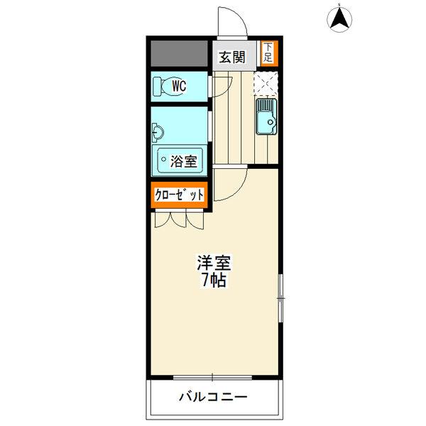 長久手市長配のアパートの間取り