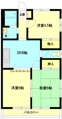 コーポウエキAの間取り