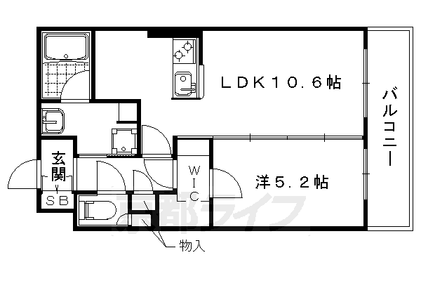 【ベラジオ京都壬生ウエストゲートの間取り】