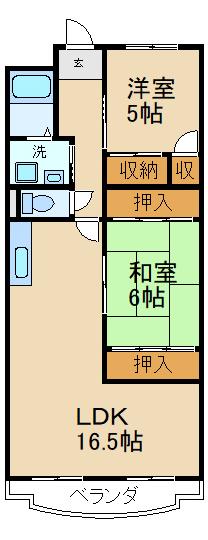 ハイツひとつまつ１番館の間取り