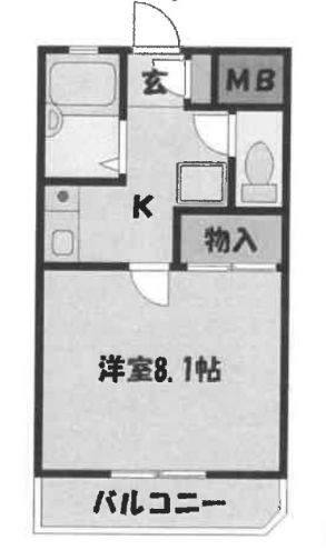 福岡市城南区田島のマンションの間取り