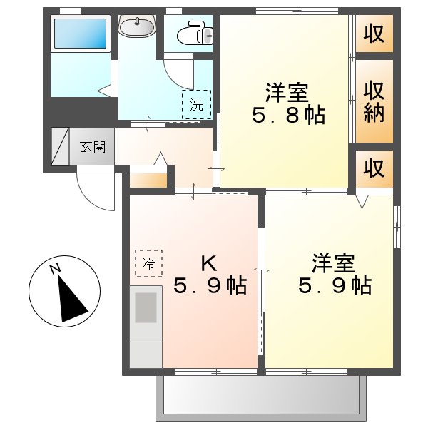 メゾン武智Ａの間取り