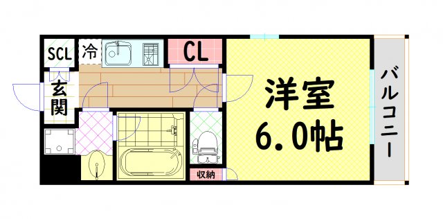 Primavera Nishi Shinsaibashiの間取り写真