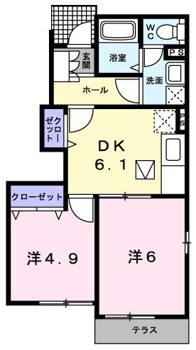 ベル ミニヨンAの間取り写真