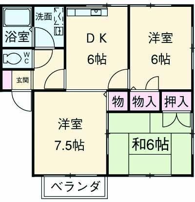 サウスサイドC棟の間取り写真