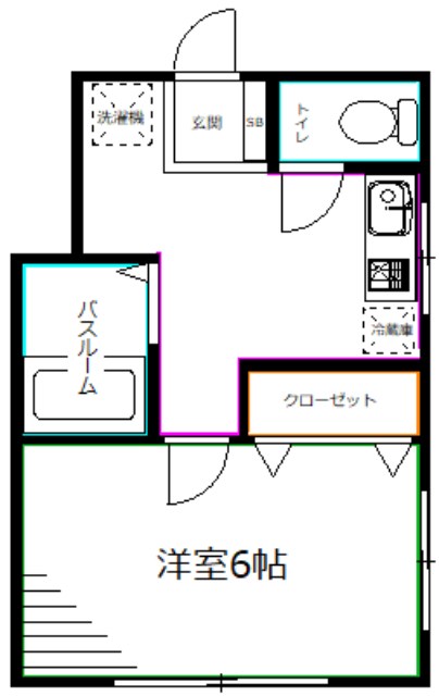 ＪＲ中央線 阿佐ケ谷駅 徒歩10分 2階建 築41年の間取り写真