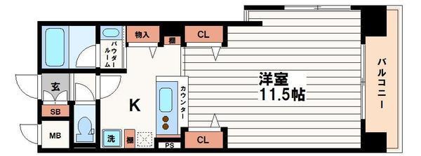 ホープ松屋町住吉の間取り写真