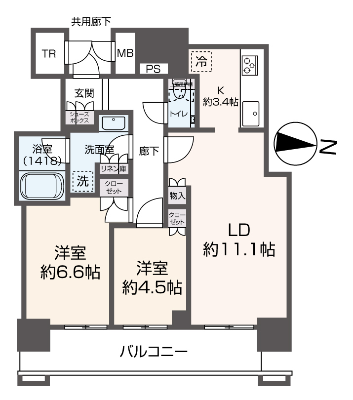 ブランズタワー梅田Northの間取り写真