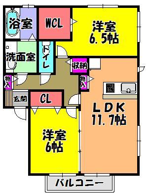 プランドール ソフィア A棟の間取り写真