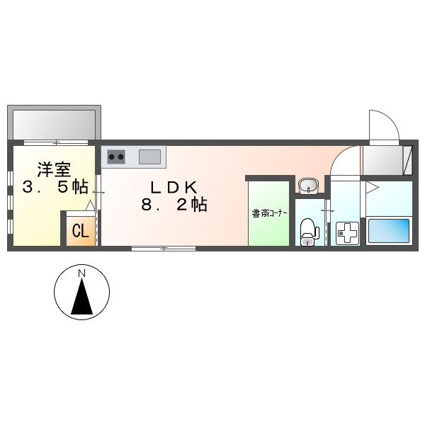 あおなみ線 港北駅 徒歩6分 3階建 築6年の間取り写真